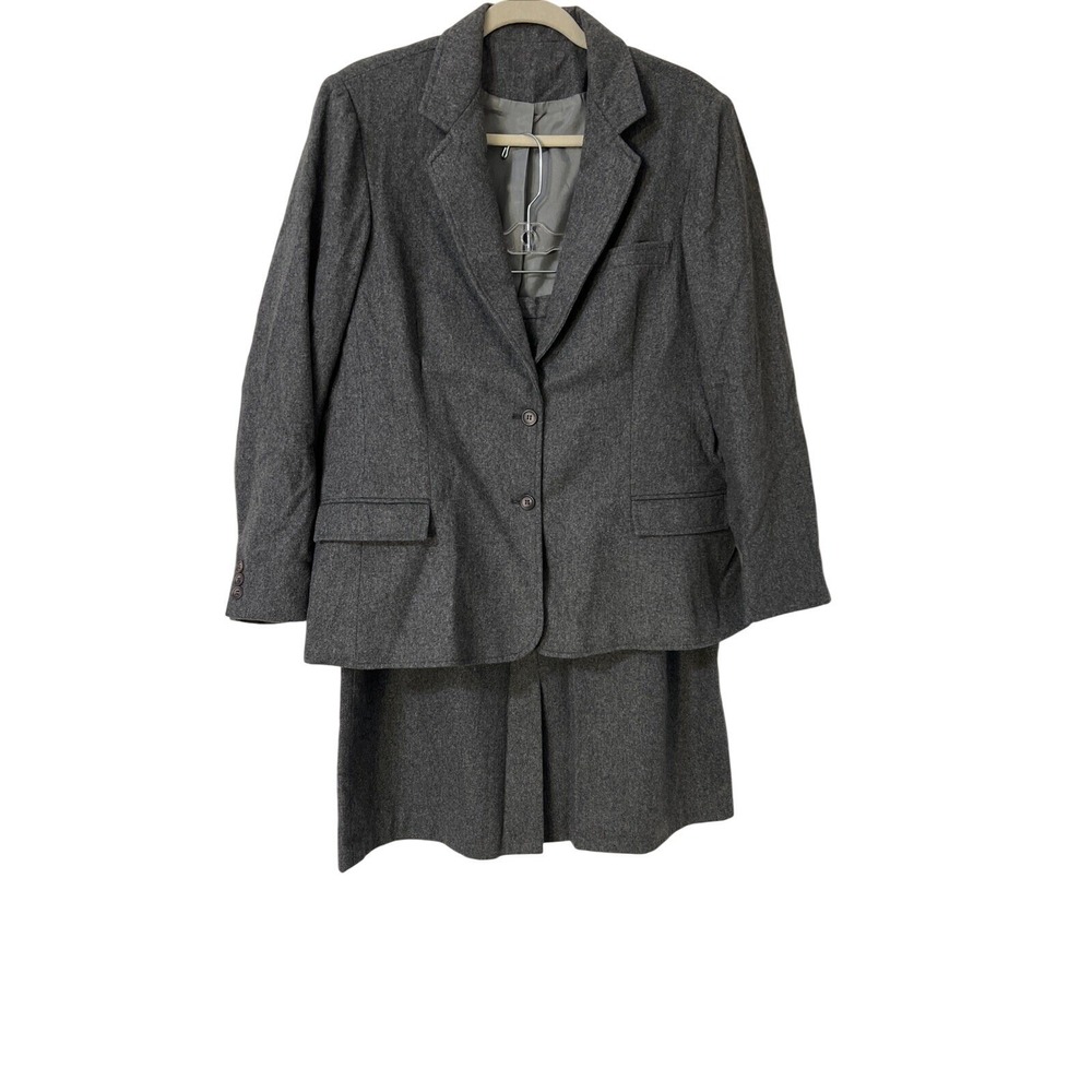 Vintage Kay Windsor Wool Skirt Suit Sz 18  Pencil Jacket‎ Union Made See Pics